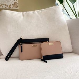 Kate Spade Wristlet and Wallet Matching Set